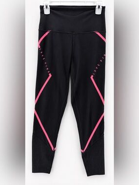 PINK Victoria’s Secret Black Leggings with Pink “Love PINK” Accent Size Small
